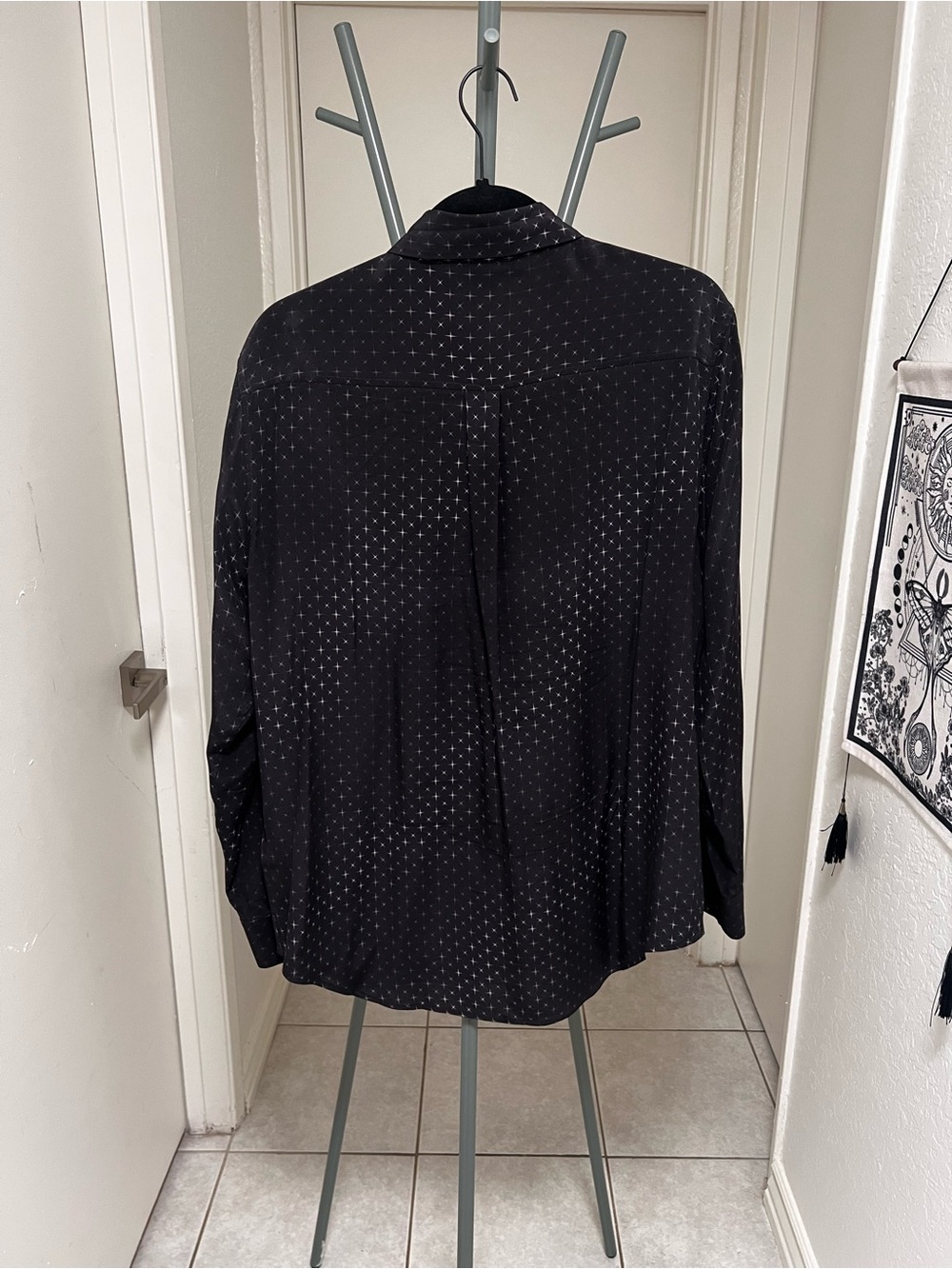 Equipment Black Star Print Silk Blouse - Picture 3 of 10
